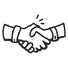Icon of a Drawing of a Handshake