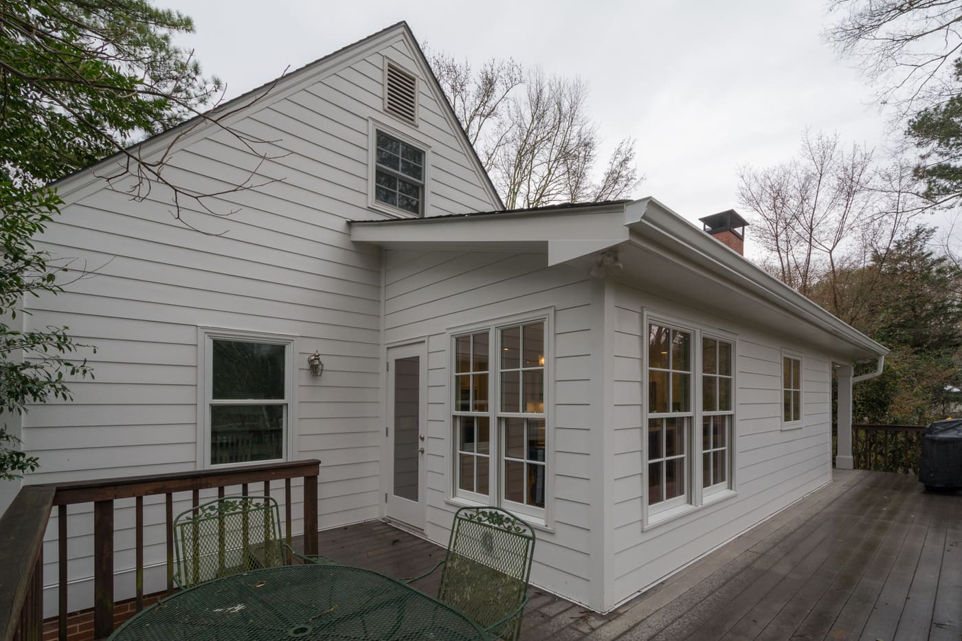 Side view of completed home addition in Atlanta custom build by Silver Oak Remodeling